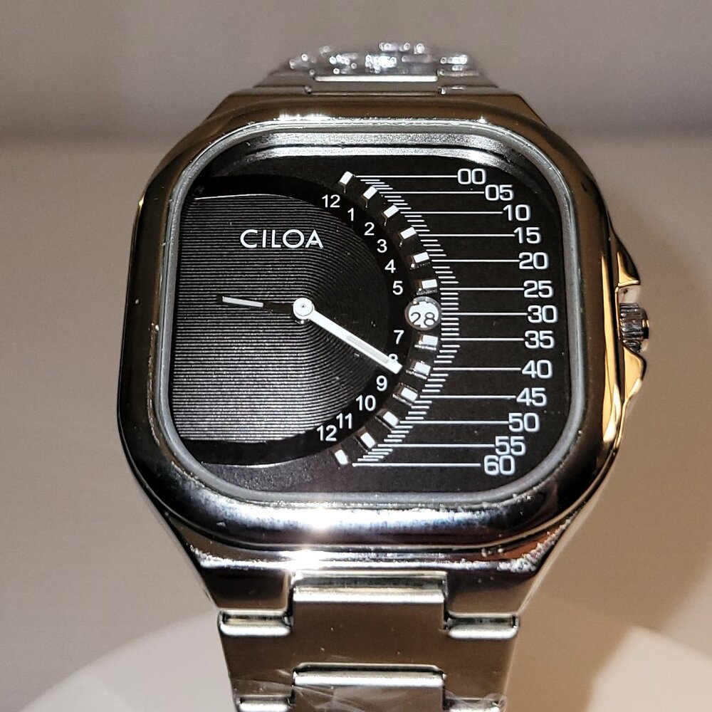 CILOA Retro Square Luxury Watch Stainless Steel Waterproof Quartz Watc